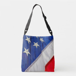 American Flag USA Red White Blue Crossbody Bag