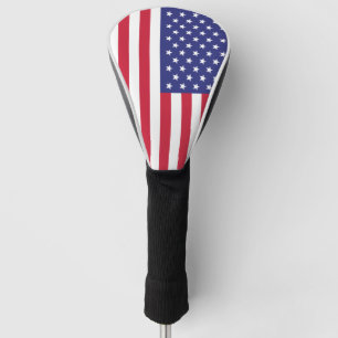 American Flag USA Red White Blue Patriotic Golf Head Cover