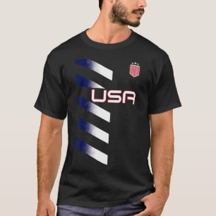 American Flag Usa Soccer Stars And Stripes Patch T-Shirt