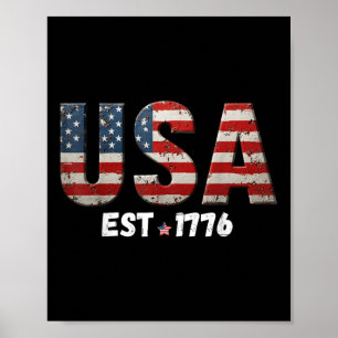 American Flag Usa United States Of America Us 4th Poster