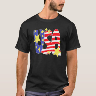 American Flag Usa United States Of America Us 4th  T-Shirt