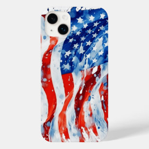 American Flag USA Watercolor 4th of July Case-Mate iPhone 14 Plus Case