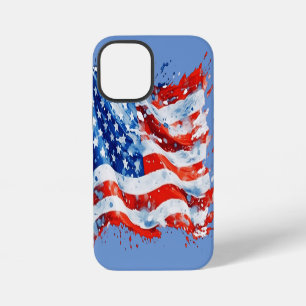 American Flag USA Watercolor 4th of July iPhone 12 Mini Case