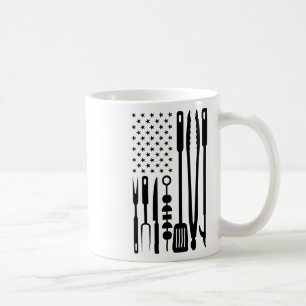 American Flag Utensil Bbq Tools Griller Pitmaster  Coffee Mug