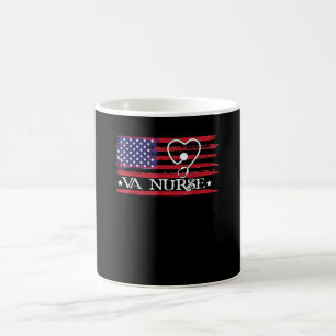 American Flag VA Nurse Patriotic 4th of July  1 Coffee Mug
