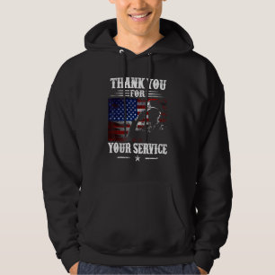 American Flag Veteran Day Thank You Veterans Vin Hoodie