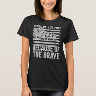 American Flag Veteran For Men Women Kids Home Of T T-Shirt