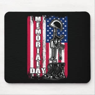 American Flag Veteran Memorial Day Patriotic Mouse Pad