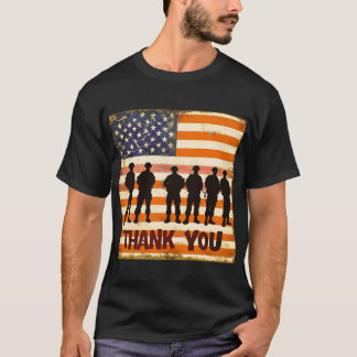 American Flag Veterans For Your Service  Thank you T-Shirt
