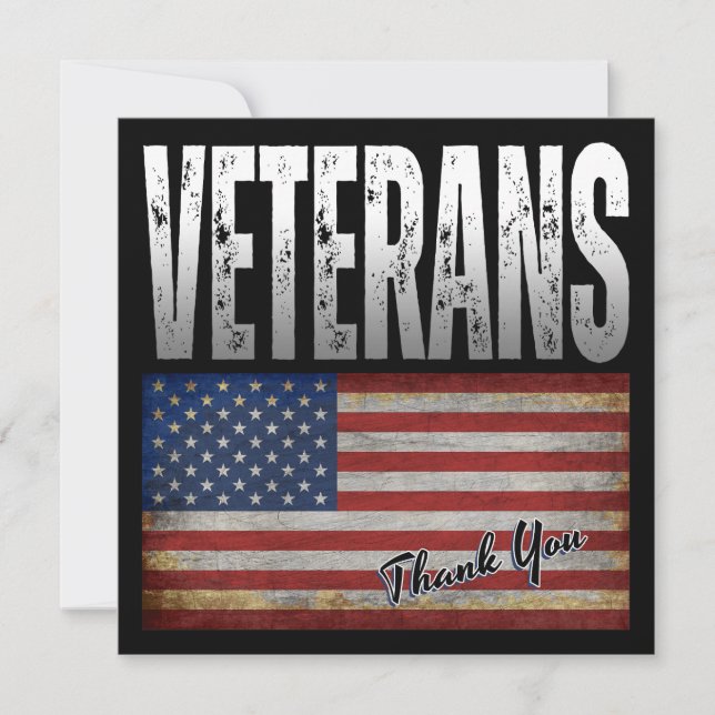 AMERICAN FLAG VETERANS THANK YOU 4TH OF JULY  (Front)