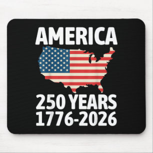 American Flag Vintage 250 Years Patriotic 1776 Mouse Pad