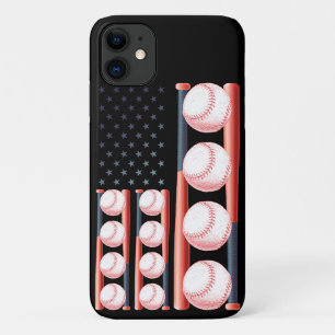 American Flag Vintage Baseball Flag iPhone 11 Case