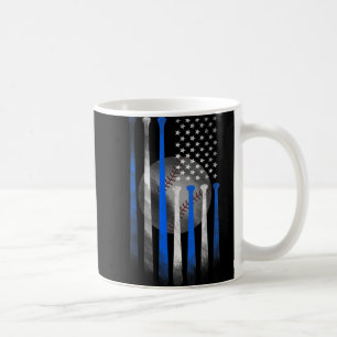 American Flag Vintage Baseball Flag Dad Mom Kid Coffee Mug