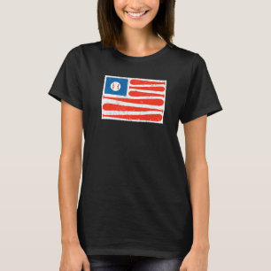 American Flag Vintage Baseball USA Flag Dad, Mom, T-Shirt
