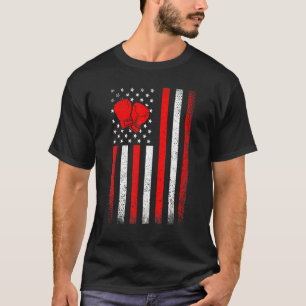 American Flag Vintage Boxing Flag Dad Mom Funny T-Shirt