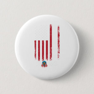 American Flag Vintage Design Trump 2024 Eagle 2 Inch Round Button