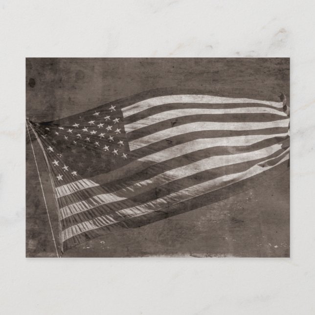 American Flag Vintage Postcard (Front)