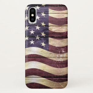 American Flag Vintage Wood Case-Mate iPhone Case