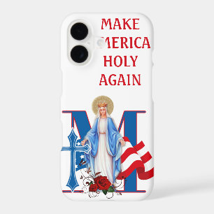 AMERICAN FLAG VIRGIN MARY RELIGIOUS ROSES