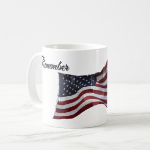 American Flag w/ Crosses - Remember Coffee Mug