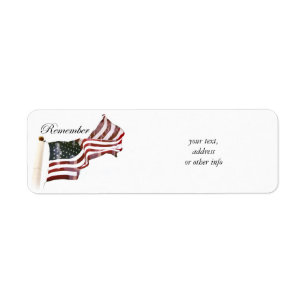 American Flag w/ Crosses - Remember The Fallen