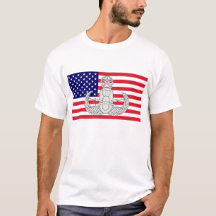 American Flag w/EOD Badge T-Shirt
