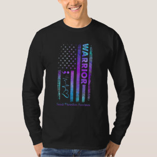 American Flag Warrior Suicide Prevention Awareness T-Shirt
