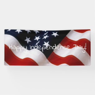 American flag wavy banner