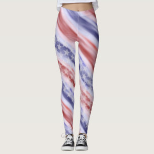 American Flag Wearable Art Leggings