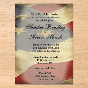 American Flag Wedding Invitations