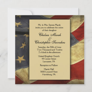 American Flag Wedding Invitations