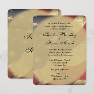 American Flag Wedding Invitations