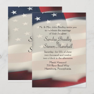 American Flag Wedding Invitations