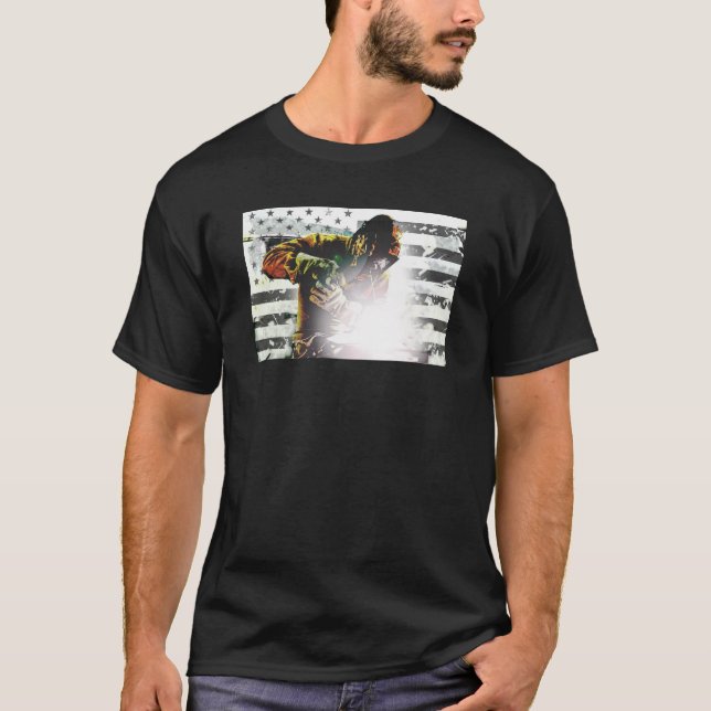 American Flag Welder T-Shirt (Front)