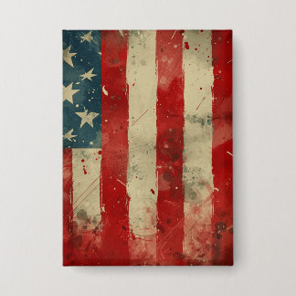 American Flag Wind Spinner Round