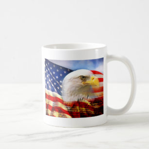American Flag with Bald Eagle Coffee Mug