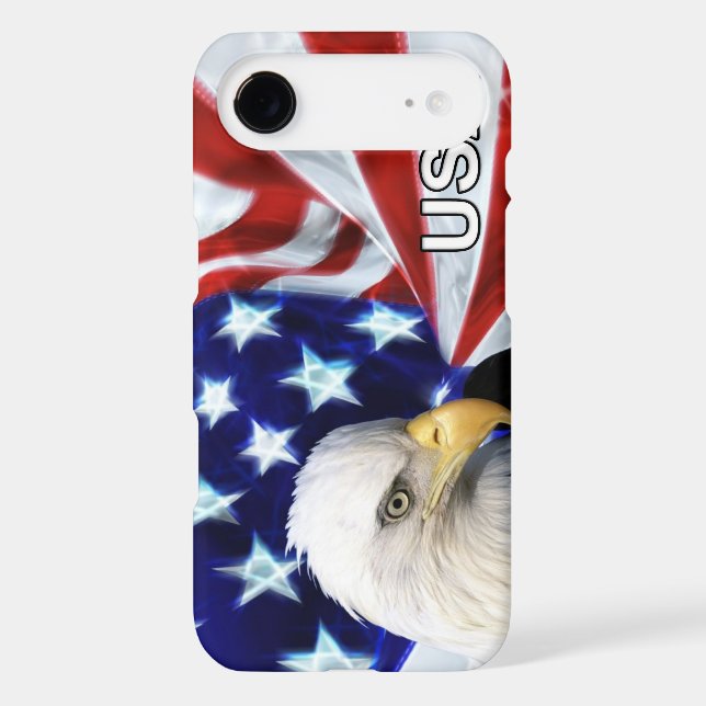 American Flag with Bald Eagle Patriotic Case-Mate iPhone Case (Back)