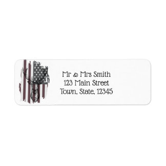 American Flag With Deer Buck 
