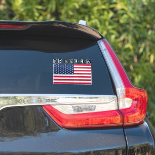 American Flag With FREEDOM Text