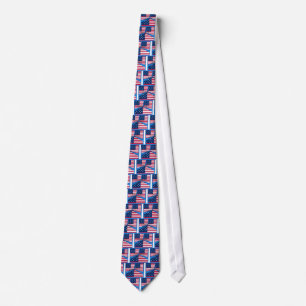 American Flag with Hakuna Matata: Patriotic Design Tie