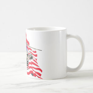 American Flag with Helicopters Coffee Mug