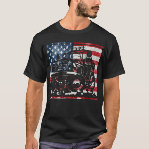 American Flag with Jeep Grille T-Shirt Jeep Lover 