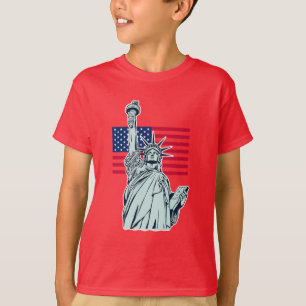 American Flag with Lady Liberty T-Shirt