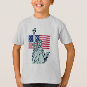 American Flag with Lady Liberty T-Shirt