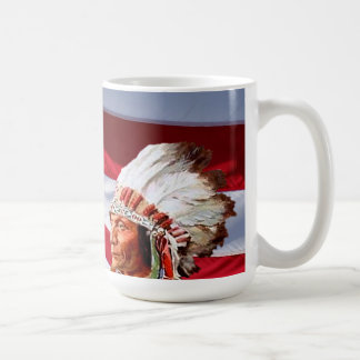 American Flag with Sitting Bull Mug