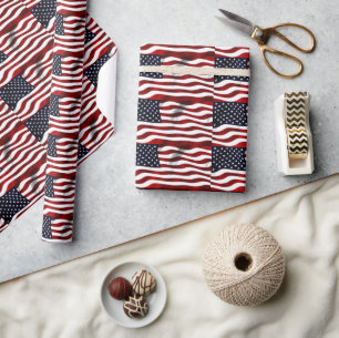 American Flag Wrapping Paper