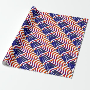 American Flag Wrapping Paper