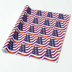American Flag Wrapping Paper