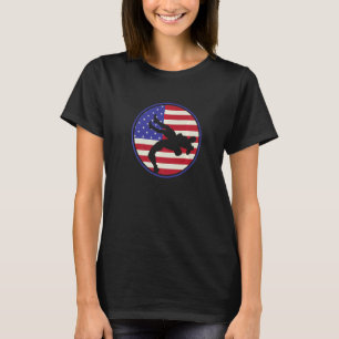 American Flag Wrestling Wrestler Wrestling Fan  7 T-Shirt