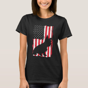 American Flag Yorkie Patriotic Yorkshire Terrier D T-Shirt